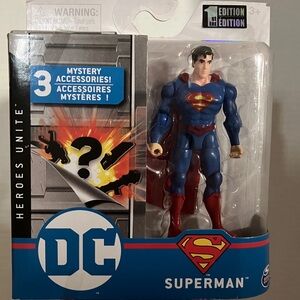 DC Heroes Unite Superman Figure with Blue and Red Suit New